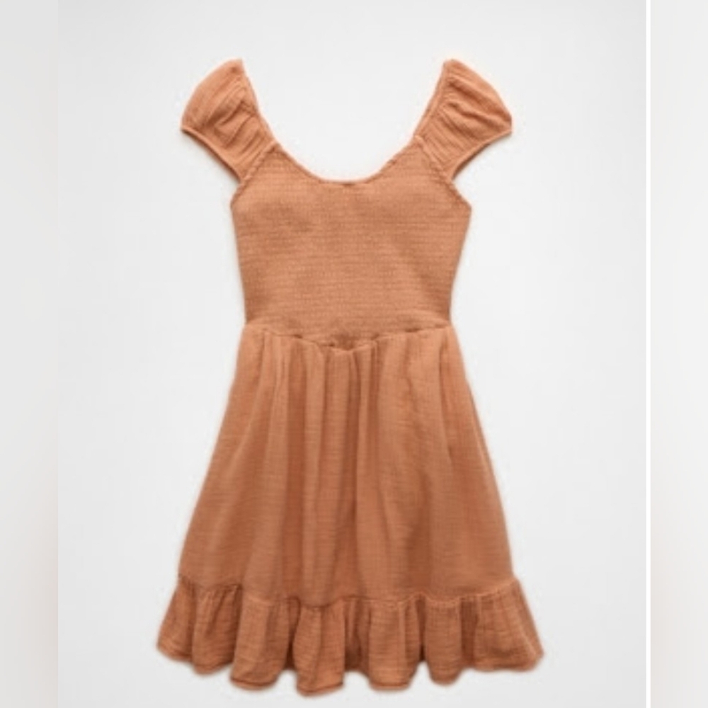 NWT American Eagle - Smocked Bodice Gauze Mini Dress - Medium